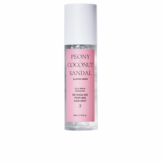Bruma desenredante Rated Green Detangling Perfume Hair Mist 03 (Peony-Coconut-Sandal) – desenreda, hidrata y controla el encrespamiento